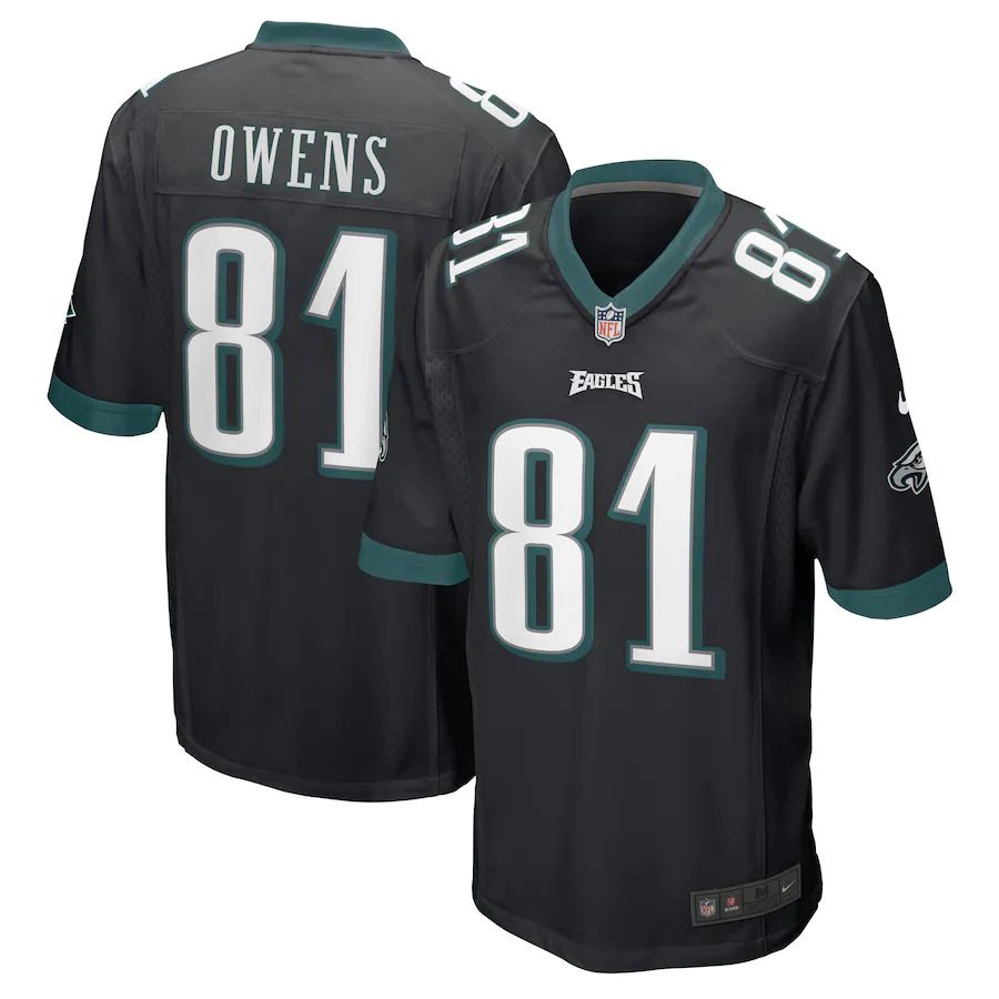 Men Philadelphia Eagles 81 Terrell Owens Nike Black Retired Player NFL Jersey